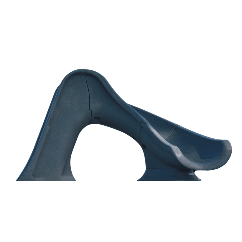 SPLASH STANDARD 4FT 2IN RIGHT HAND ROTO MOLDED DECK MOUNTED POOL SLIDE GREY