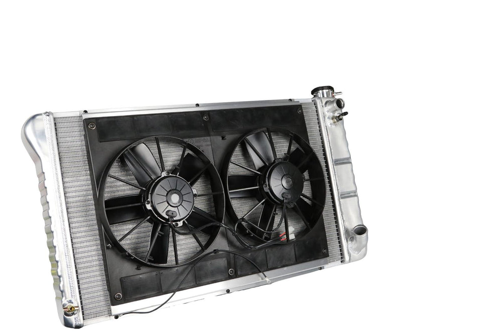 Radiator w/Fans C-10 Trk LS 67-72 Man Trans Raw