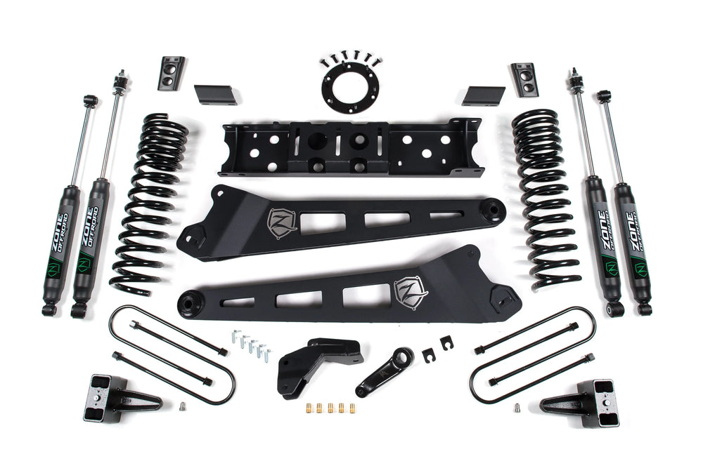 2019 Ram 3500 4  Radius Arm Gas - 3  Rear Block w/ overload - Nitro Shocks
