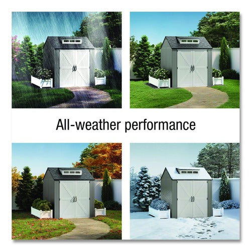 RUBBERMAID 7FT X 7FT EASY INSTALL SHED GRAY