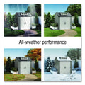 RUBBERMAID 7FT X 7FT EASY INSTALL SHED GRAY