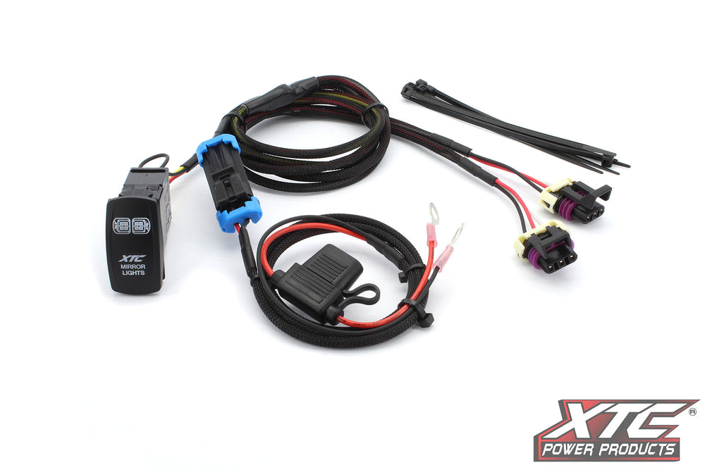 SIX12 UTV BILLET LED SIDE MIRRORS 1.75 IN BAR CLAMP
