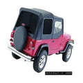 Soft Top 1987-1995 YJ Wrangler Black Denim w/Tinted Windows w/Frames/Soft Upper Doors/Hardware RT Off Road
