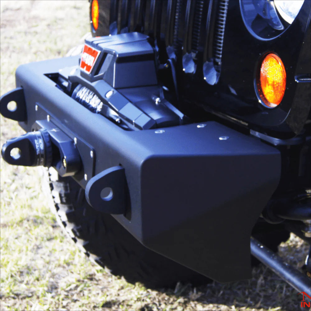 ~(45 lbs. 72X16X11)~ 18-Current - JL-JLU Kelvin Rear Bumper w/ Tow Shackle - Textured Black Powder Coat Alum Textured Black PC