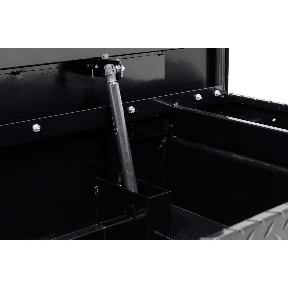 SADDLE BOX ALUMINUM COMPACT LOW PROFILE GLOSS BLACK 8.0 CU FT