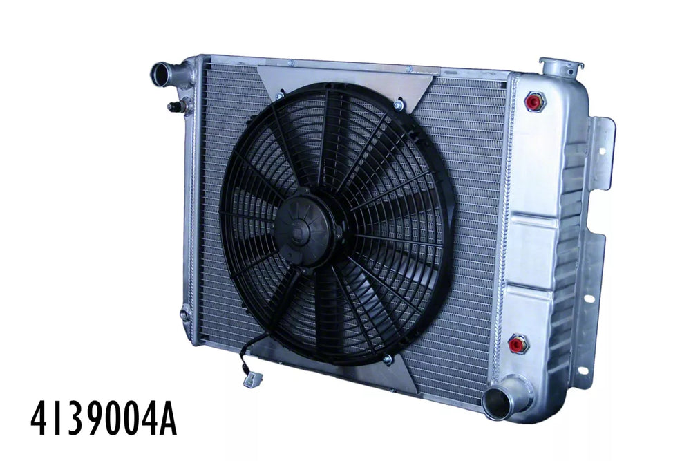Radiator w/Fans Camaro 67-69 SBC Auto Trans Raw