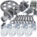 Eagle Chevy 350 1Pc 3.480in Crank 5.700in I-Beam Rods 4.030in Pistons 153 Tooth FP Balanced Assembly