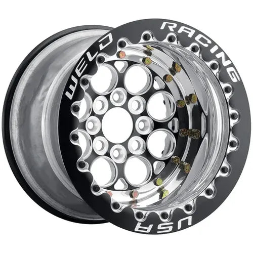Weld Magnum Import 13x10 / 4x100mm BP / 5in. BS Polished Wheel - Polished Single Beadlock MT