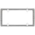 License Plate Frame: Billet Chrome; black
