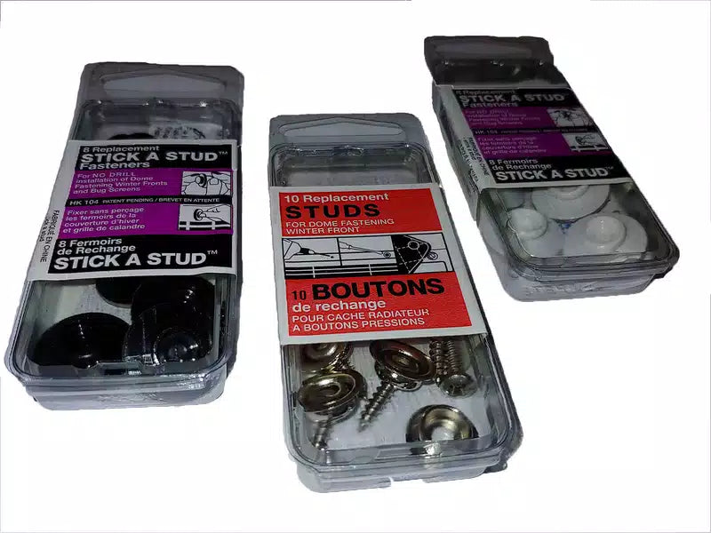 Mounting Kit: Stick A Stud; fasteners for mounting Fia bug screen or winter front