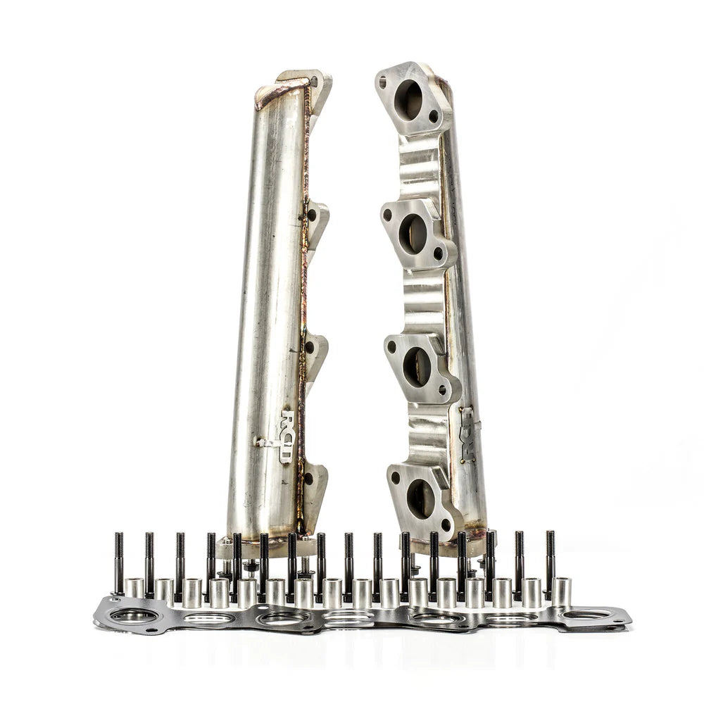6.4 Powerstroke 304 Stainless Steel Log Style Exhaust Manifolds w/ Exhaust Manifold Gaskets