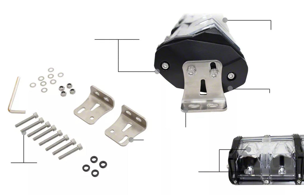 EKO 50IN LED/RGB LIGHT W/SWITCH HARNESS & MOUNTING HARDWARE