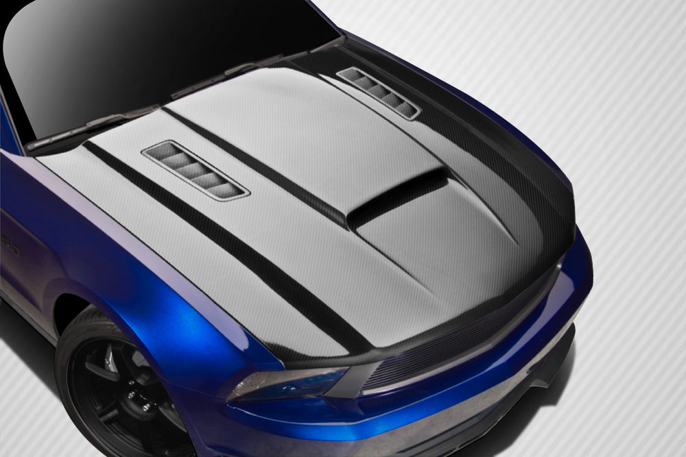 2005-2009 Ford Mustang Carbon Creations DriTech CVX Hood - 1 Piece