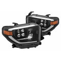 AlphaRex 14-20 Toyota Tundra NOVA LED Projector Headlight Plank Style Alpha Black w/Activation Light