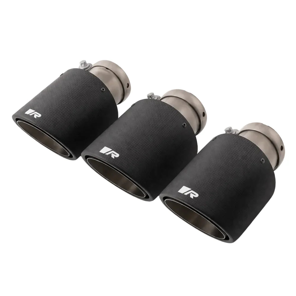 Remus 2018+ Honda Civic Type-R FK8 Carbon 102mm Angled w/Ti Internals Tail Pipe Set (Triple Tip)