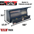 48IN CONTR TOPSIDER W/DRAWERS & DOORS COMM CLASSBLACK TEXTURE COAT