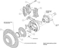 Wilwood D154 P/S P-B Kit Drilled-Red Small Ford 2.66in Offset