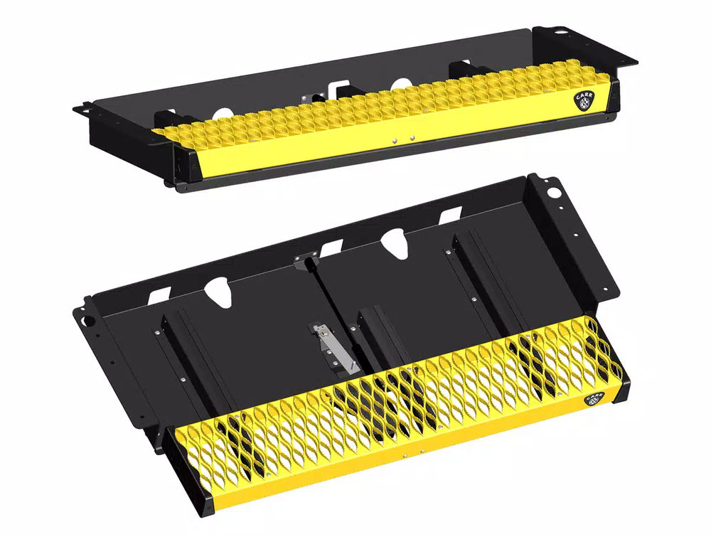 36IN WORK TRUCK RETRACTABLE STEP (UNDERMOUNT) BLK/SFTY YLW PWDR COAT
