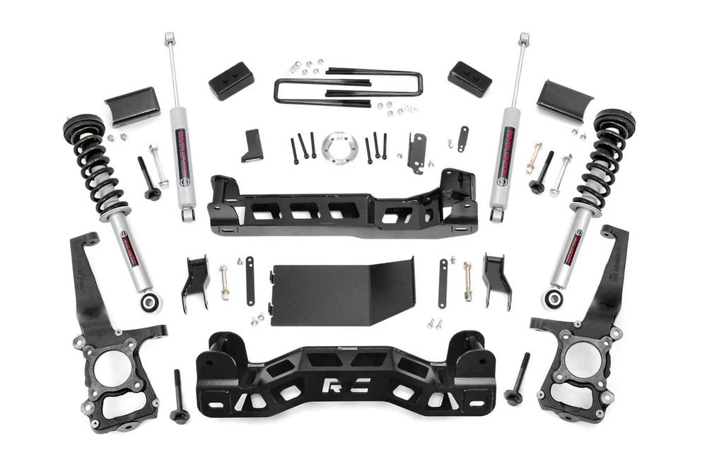 1x 501054 4 Inch Lift Kit N3 Struts Ford F-150 4WD (2011-2013)