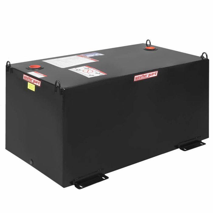 100GALLON STEEL FUEL TRANSFER TANK RECTANGLE FOR DIESEL AND HYDRAULIC FLUID BLACK FINISH