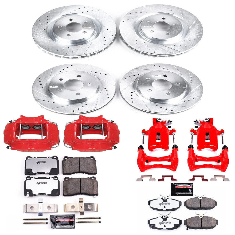 Power Stop 2012 Ford Mustang Z26 Street Kit w/ Calipers - Front and Rear