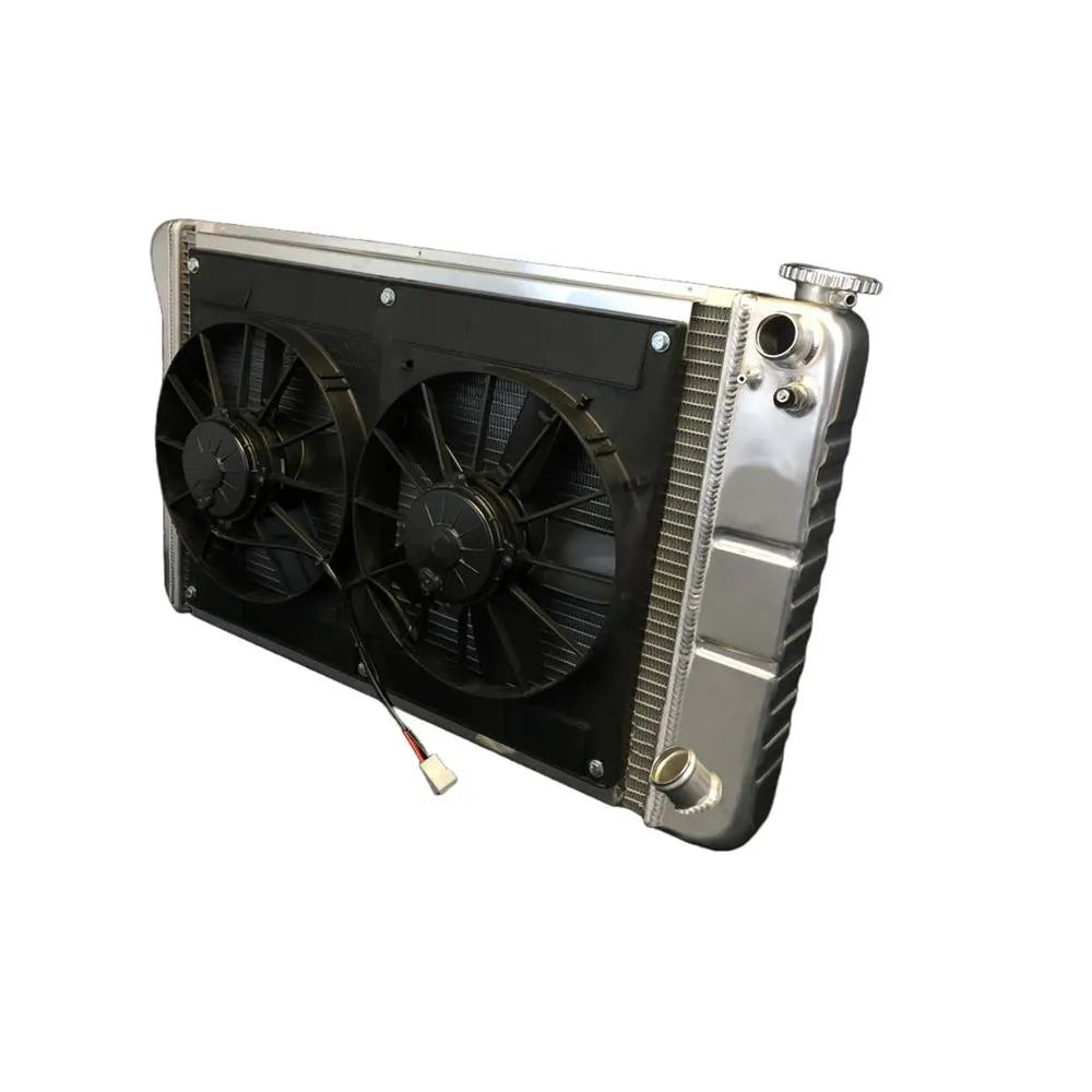 Radiator w/Fans C-10 Trk LS 67-72 Man Trans Raw