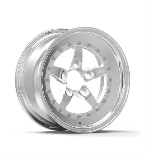 Weld Weldstar 15x10 / 5x4.5 BP / 6.5in. BS Polished Wheel - Black Single Beadlock MT