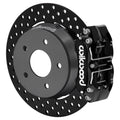 Wilwood 22-24 Polaris RZR Turbo/ Pro R 5-Lug Rear Big Brake Kit - Drilled Rotors Black Powder Coat