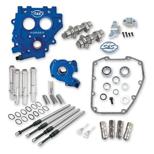 S&S Cycle 99-06 BT Chain Drive Cam Chest Kit w/o Cam - Chrome Pushrod Tubes & Chain Tensioner