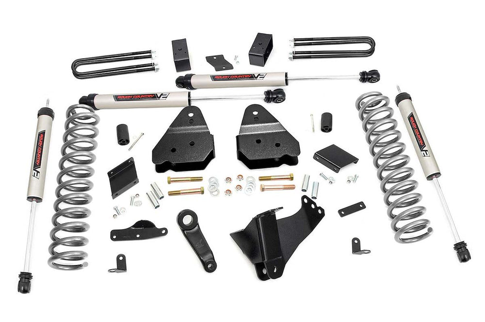 1x 760754 1x 760762 1x 1563BOX1 1x 1563BOX3 1x 9297 4.5 Inch Lift Kit OVLD V2 Ford Super Duty 4WD (2011-2014)