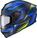 EXO-R330 FULL FACE HELMET SAGA BLACK/BLUE/HI-VIS 2X