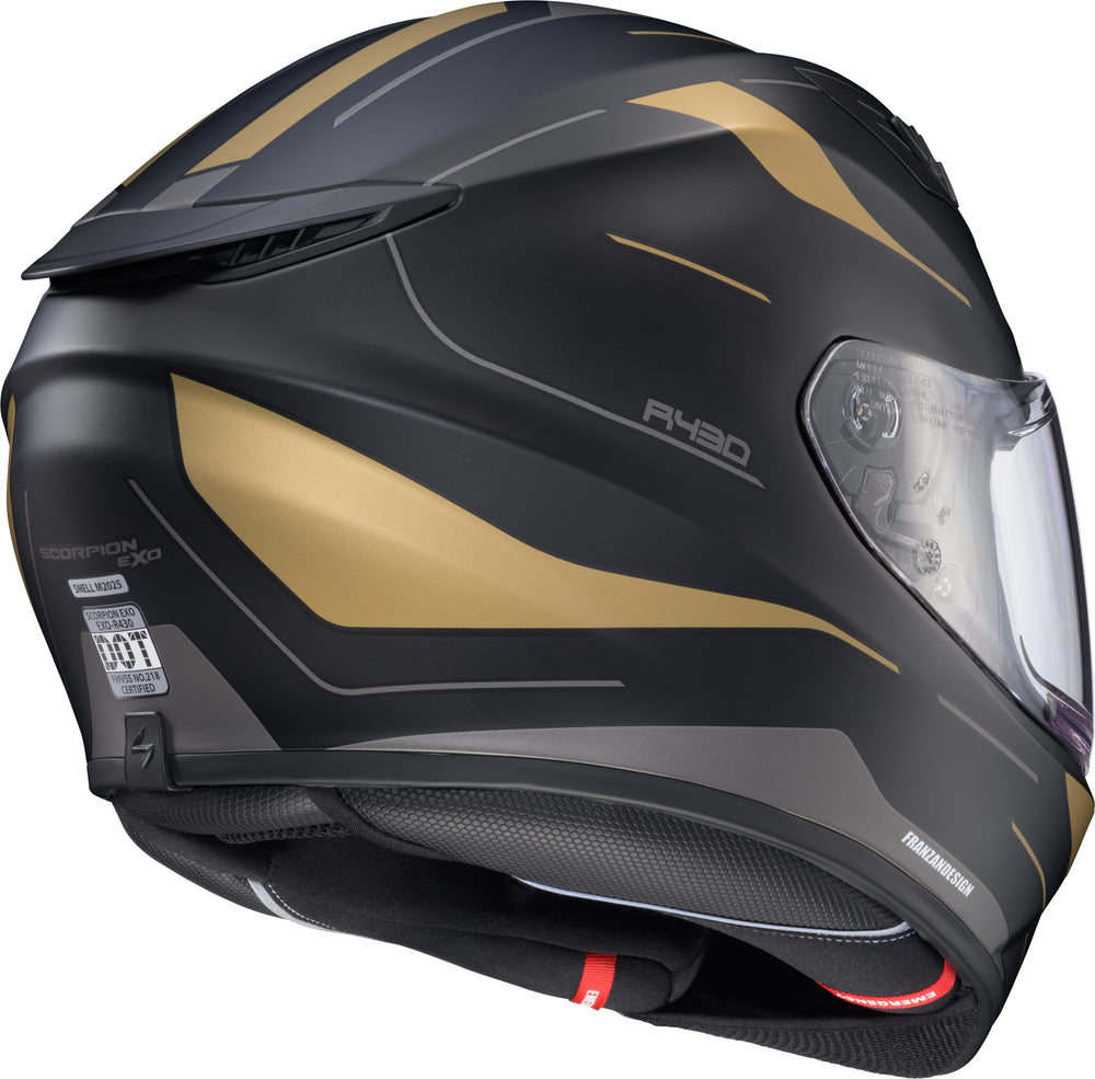 EXO-R430 FULL FACE HELMET CUTLASS BLACK/GOLD SM