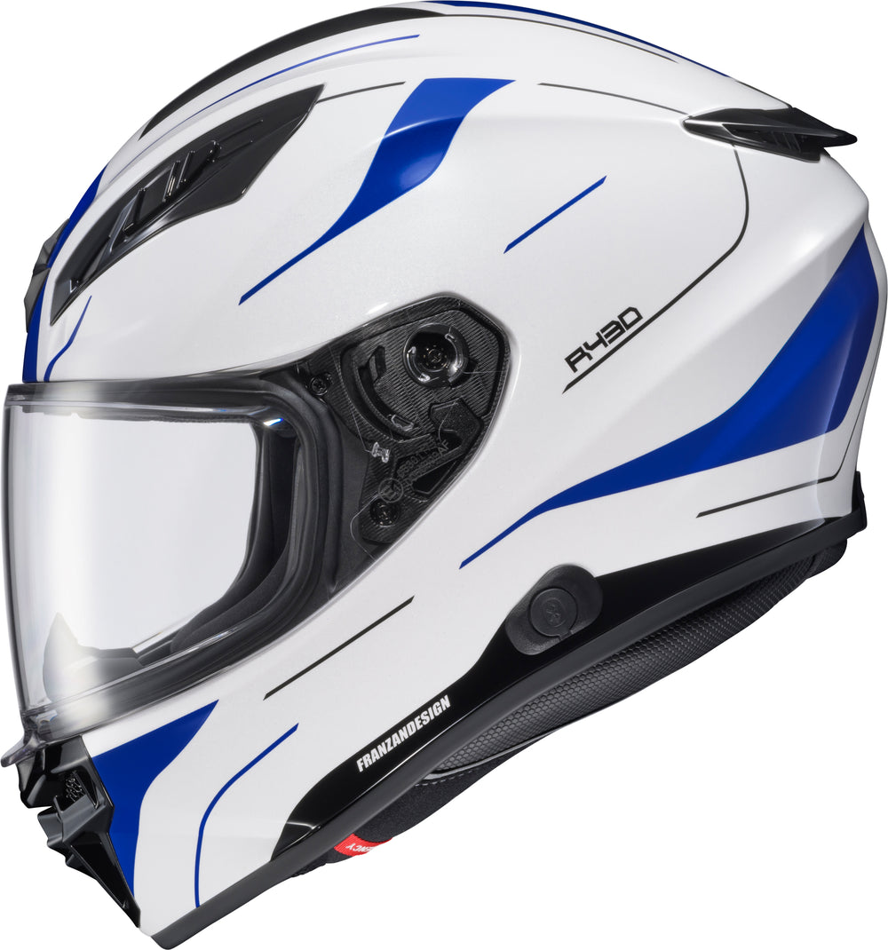 EXO-R430 FULL FACE HELMET CUTLASS WHITE/BLUE 2X