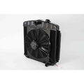 Radiator w/Fans 55-57 Chevy Auto Trans Black