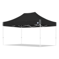 ECLIPSE 15FT(4.5M) STL SHELTER WHITE FRAME & BLACK TOP