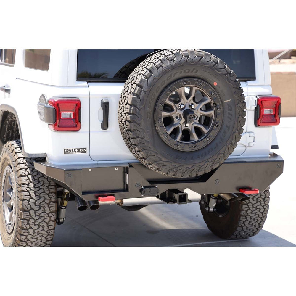 Rock Hard 4x4 Aluminum Patriot Series Rear Bumper w o Tire Carrier for Jeep Wrangler JL 2018 - Current [RH-90340]