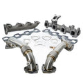 HIGH FLOW EXHAUST MANIFOLD AND UPPIPES KIT SILVERADO/SIERRA 6.6L L5P RAW