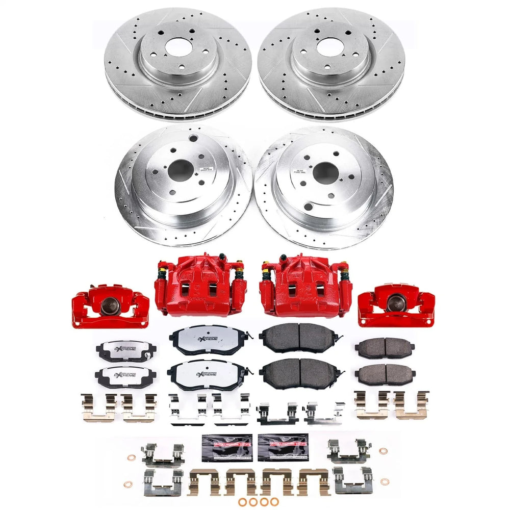 Power Stop 08-14 Subaru Tribeca Front and Rear Z23 Evolution Kit w/Cals