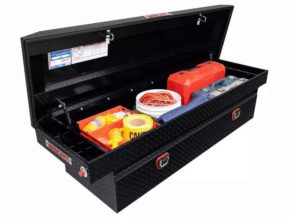 SADDLE BOX ALUMINUM FULL STANDARD GLOSS BLACK 11.0 CU FT