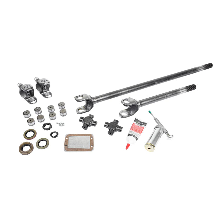 USA Standard 4340 Chrome-Moly replacement axle kit for TJ/XJ/YJ/WJ/ZJ front Dana 30 27 spline w/Supe