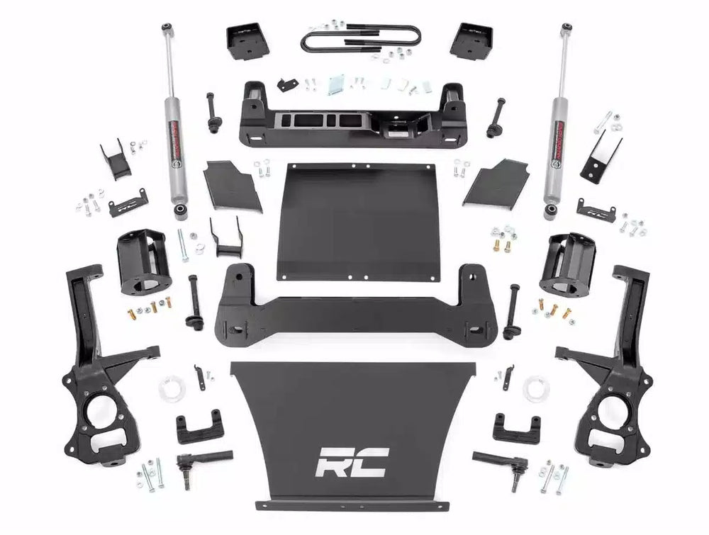 6 Inch Lift Kit Mono Leaf Rear Diesel Chevy Silverado 1500 4WD (22-24)