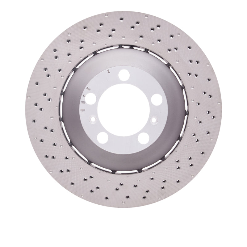 R1 Concepts Hi-Carbon Alloy GEOMET Coated Rotor - Drilled Fits Porsche 911