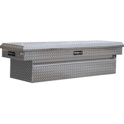 DIAMOND TREAD ALUMINUM CROSSOVER TRUCK TOOL BOX (18X27X71 INCH)