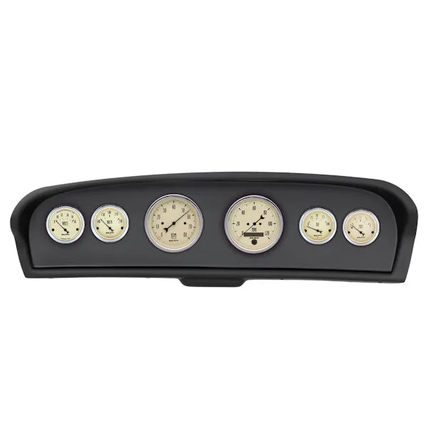 6166 FORD TRUCK DIRECT FIT DASH KIT TACH/MPH/FUEL/OIL P/WTMP/VOLT ANTIQUE BEIGE