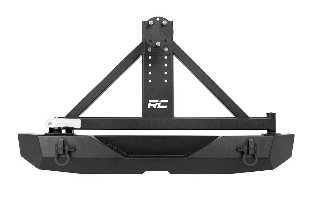 1x 10594box1 1x 10594Abox2 Rear Bumper Rock Crawler Tire Carrier Jeep Wrangler JK (07-18)