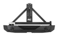 1x 10594box1 1x 10594Abox2 Rear Bumper Rock Crawler Tire Carrier Jeep Wrangler JK (07-18)