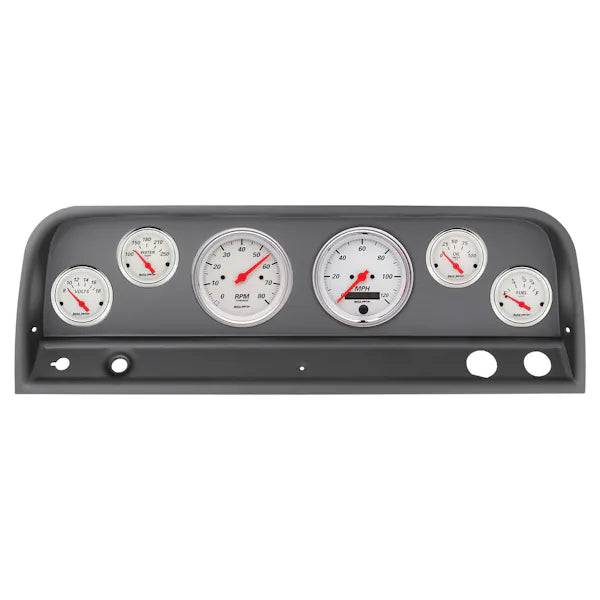 6466 CHEVY TRUCK DIRECT FIT DASH KIT TACH/MPH/FUEL/OIL P/WTMP/VOLT ARCTIC WHITE