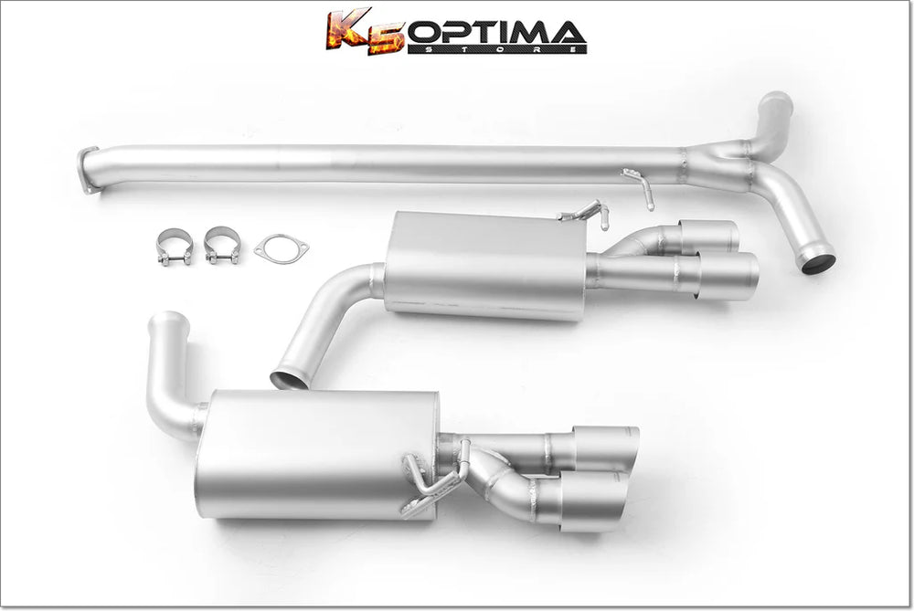 cp-e Austenite Catback Exhaust 3in w/ Exhaust Valve Black Tips Ford Mustang EcoBoost 2015