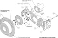 Wilwood D154 P/S Park Brake Kit Jeep Dana 35 2.56 Off 5-lug w/ lines