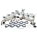 HIGH FLOW EXHAUST MANIFOLD AND UPPIPES KIT SILVERADO/SIERRA 6.6L LB7 SILVER